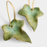 Vintage Green Leaf Earrings