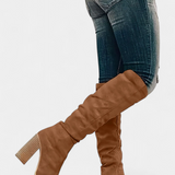 Calliope Knee-High Chunky Heeled Boots