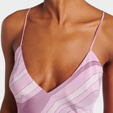 Valera Long Dress with Swirl Print and Sleeveless Cut