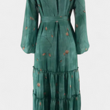 Tavira Long Sleeve Floral Dress with Belt