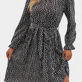 Evabeth Leopard Print Pleated Midi Dress