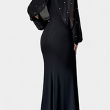 Atenea Halter Mesh Dress with Beads