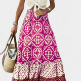 Ethel Printed Maxi Skirt with Ruffle