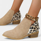 Janicee Orthopaedic Boots with Leopard Print