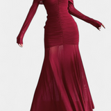 Cornella Maxi Strapless Dress with Sculptural Gatherings