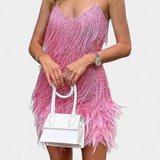 Sheril Mini Feather Dress