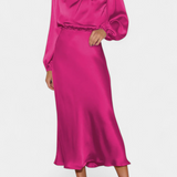 Cecila Maxi Dress with High Neck and Floral Detail