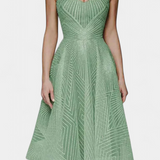 Everleigh Long Dress with Embroidery and A-Line Cut