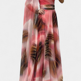 Cedara One-Shoulder Maxi Dress with Floral Detail