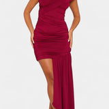 Velia Asymmetrical Mini Dress with Draping