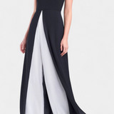 Alicia Elegant Bicolour Sleeveless Set with Wide Trousers