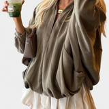 Maude Olive Green Jacket with Puff Sleeves