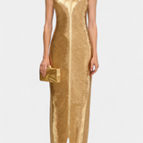 Jianna Halter Neck Dress with Metallic Fringes