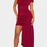 Velia Asymmetrical Mini Dress with Draping