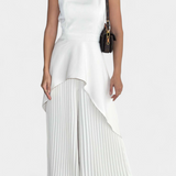 Chrysoula Asymmetrical Set with Pleated Trousers