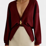 Solferina Plain Golden Cardigan