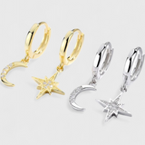 Celestial Star and Moon Earrings