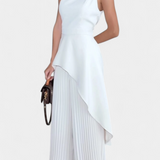Chrysoula Asymmetrical Set with Pleated Trousers