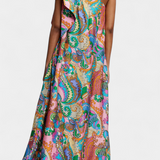 Ginette Maxi Dress with Rainbow Print