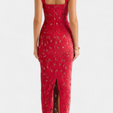 Vasanta Long Festive Dress with Bow Straps