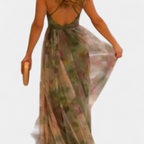 Ingrid Maxi Floral Dress with V-Neck