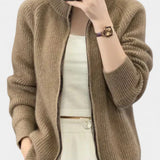 Chelsea Zip-Up Knit Cardigan