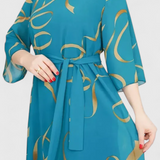 Ame Midi Dress with Belt and Versatile Cut