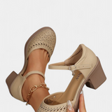 Cirila Women's Synthetic Leather Ankle Boots with Decorative Buckle