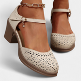 Cirila Women's Synthetic Leather Ankle Boots with Decorative Buckle