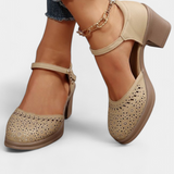 Cirila Women's Synthetic Leather Ankle Boots with Decorative Buckle