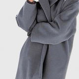 Harper Oversized Wool Blend Coat with Wide Lapel