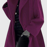 Harper Oversized Wool Blend Coat with Wide Lapel