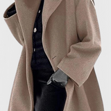 Harper Oversized Wool Blend Coat with Wide Lapel