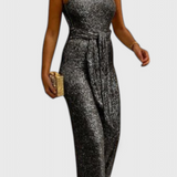 Adele Sequin Jumpsuit with Adjustable Waist