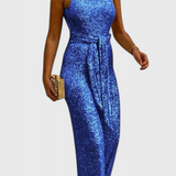Adele Sequin Jumpsuit with Adjustable Waist