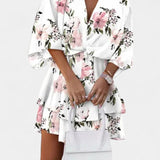 Eliza Mini Dress with Front Knot and Ruffles