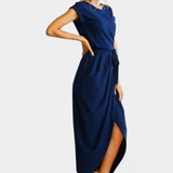 Clarissa Wrap Midi Dress with Side Split