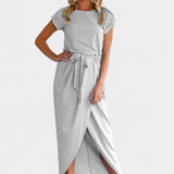 Clarissa Wrap Midi Dress with Side Split