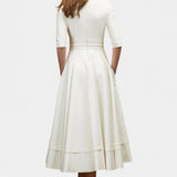 Nylah Vintage Charm A-Line Midi Dress