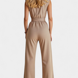 Sleeveless Flared Jumpsuit