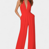 Lilac Wide-Leg Jumpsuit with Light Elegance