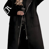 Pilar Women's Jacket with Knitted Sleeves and Hood