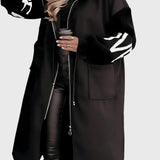 Pilar Women's Jacket with Knitted Sleeves and Hood