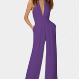 Lilac Wide-Leg Jumpsuit with Light Elegance