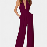 Lilac Wide-Leg Jumpsuit with Light Elegance