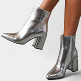 Ralica Silver Metallic Ankle Boots