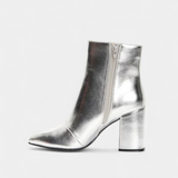 Ralica Silver Metallic Ankle Boots